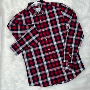 Men’s GAP Slim fit button down long sleeve checkered shirt SMALL